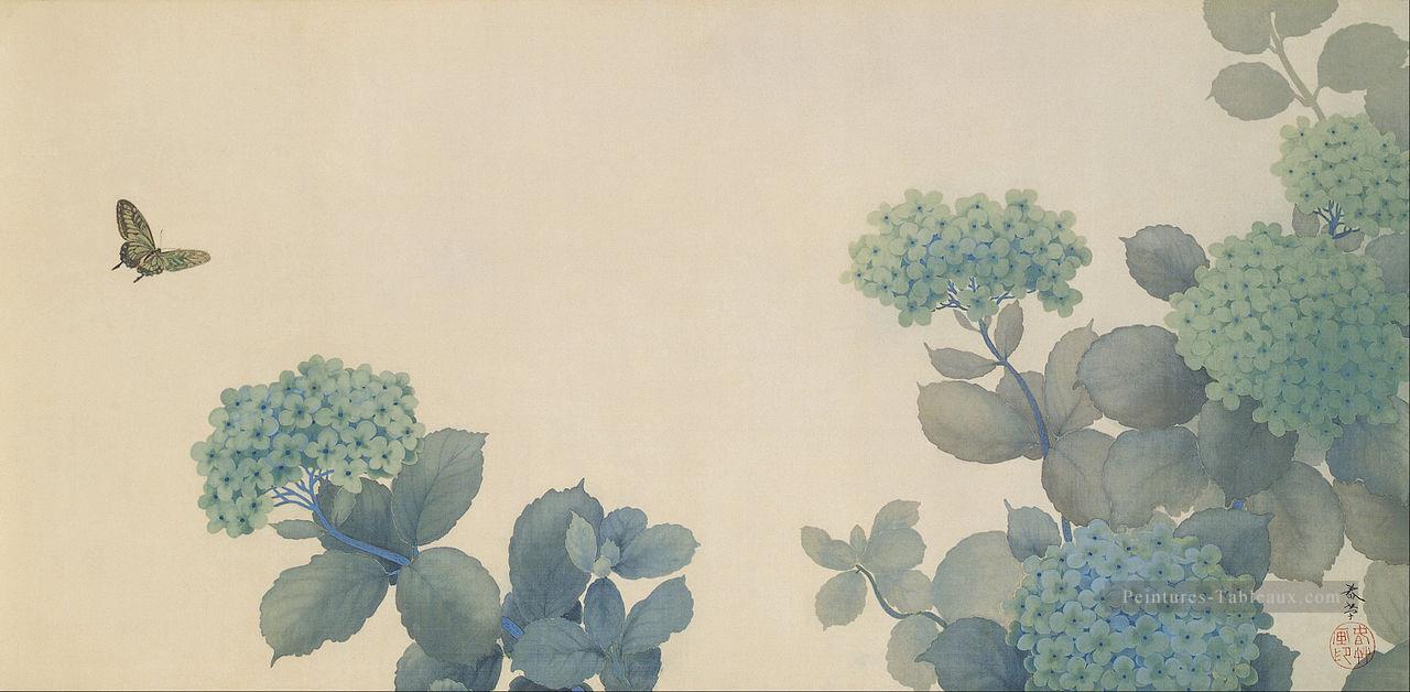 hortensias 1902 Hishida shunso japonais Peintures à l'huile